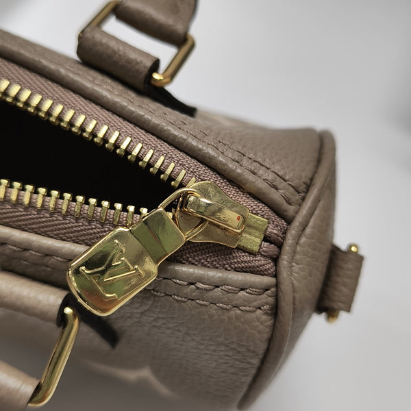 SPEEDY Nano Monogram Calfskin Gray