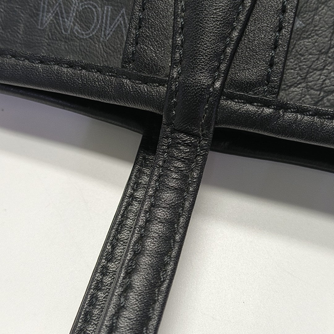 LIZ Monogram Coated Canvas Black