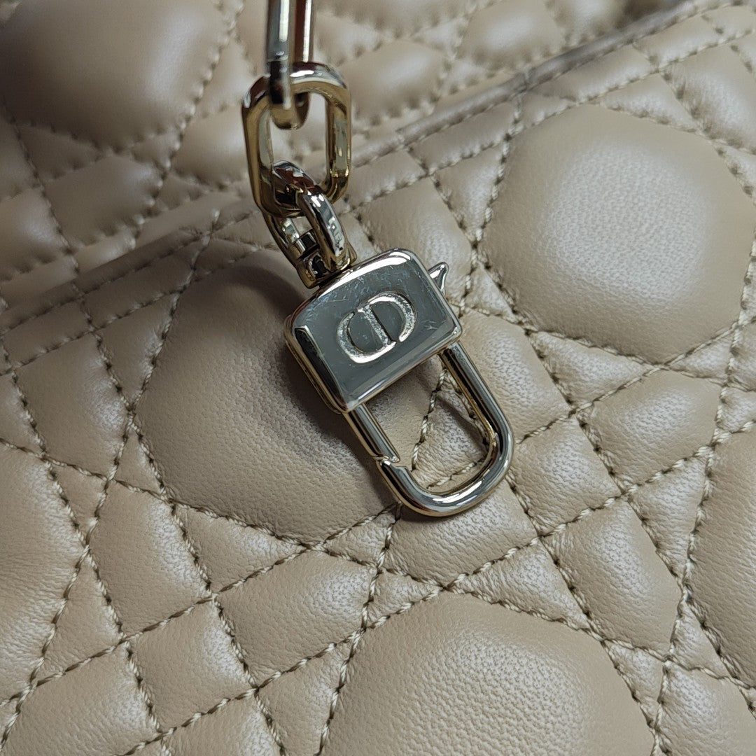Lady Dior Medium Cannage Lambskin Yellow
