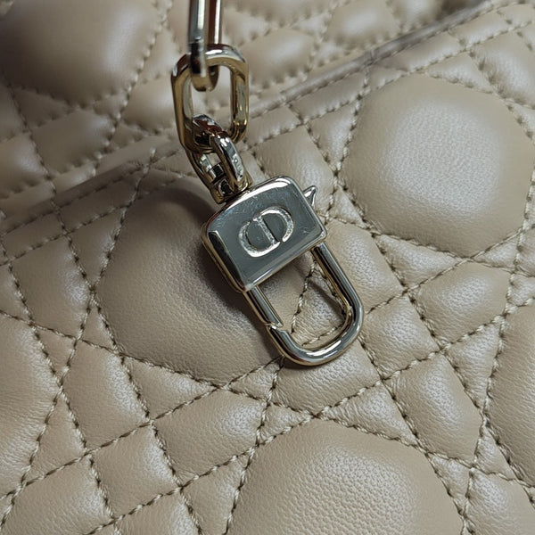 Lady Dior Medium Cannage Lambskin Yellow