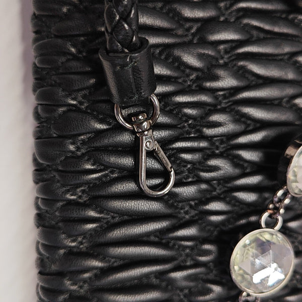 Crystal Quilted Lambskin Black