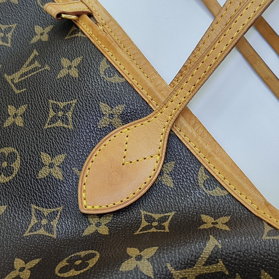 NEVERFULL GM Monogram Coated Canvas Brown
