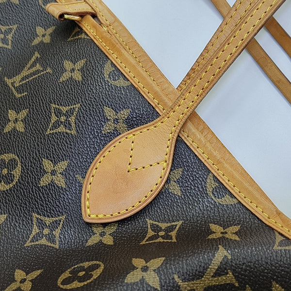 NEVERFULL GM Monogram Coated Canvas Brown