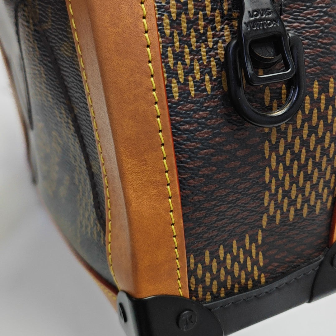 SOFT TRUNK Damier Ebene Coated Canvas Brown