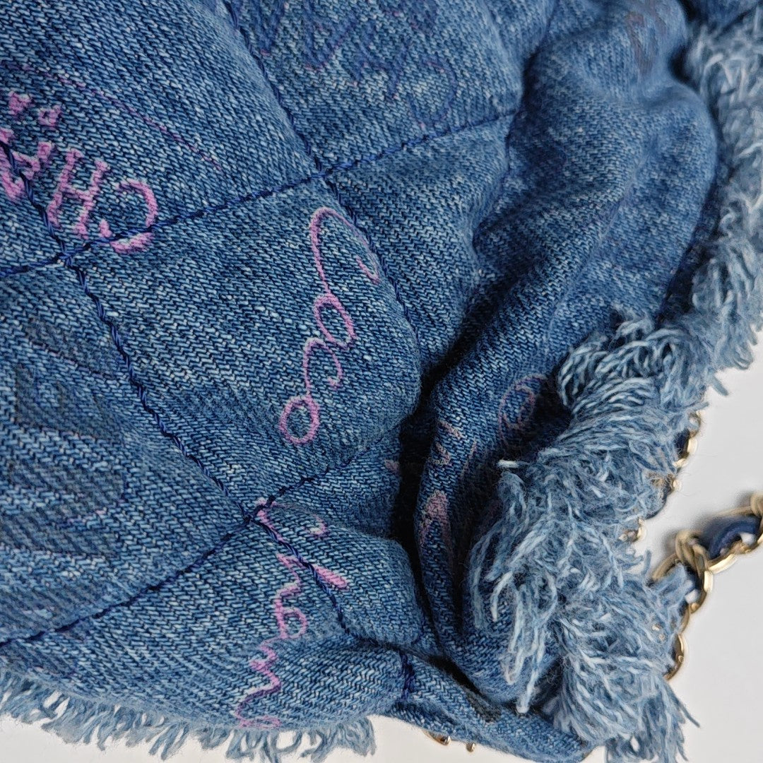 Quilted Denim Blue