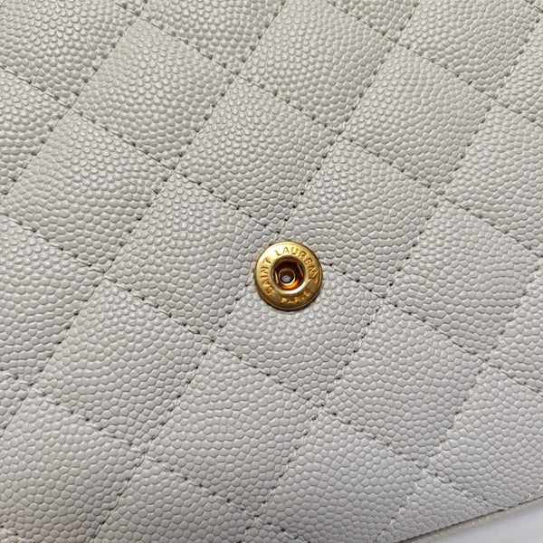 ENVELOPE Small Quilted Calfskin White