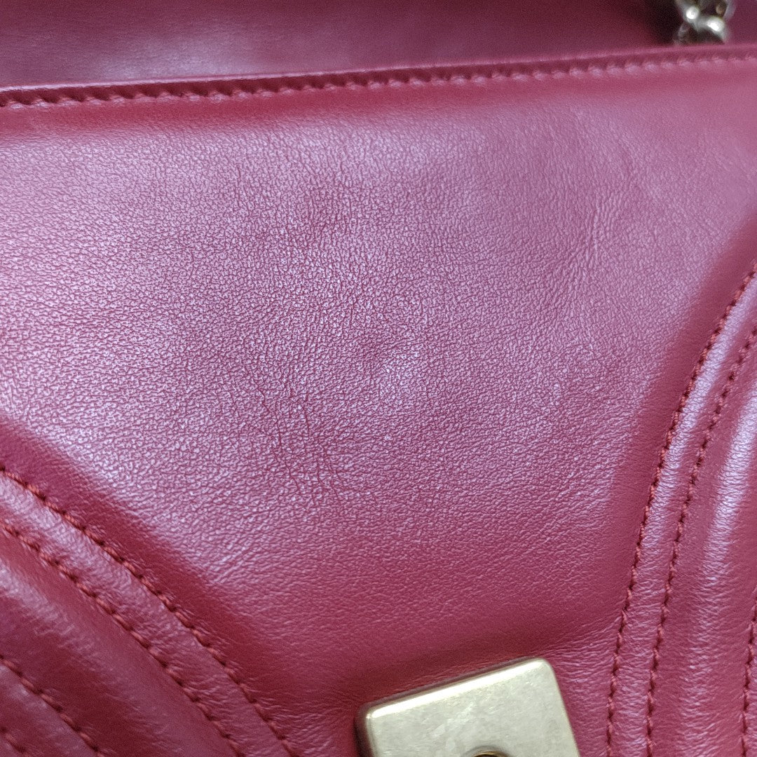 GG Marmont Medium Quilted Calfskin Red