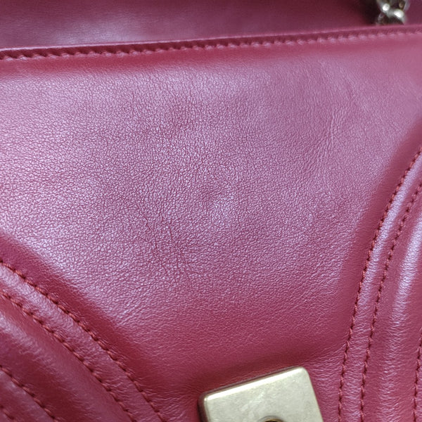 GG Marmont Medium Quilted Calfskin Red