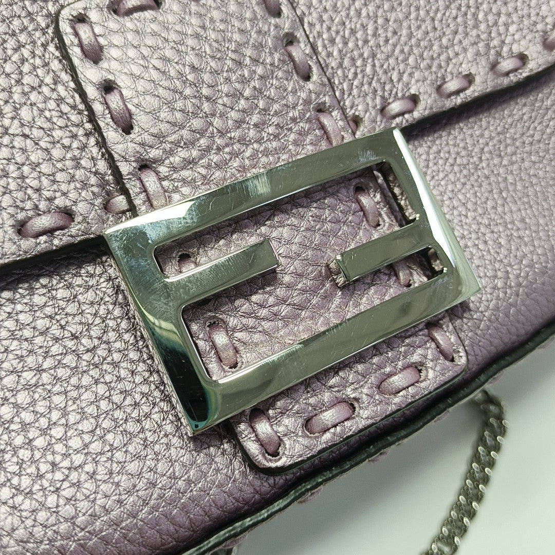 Baguette Mini Calfskin Purple