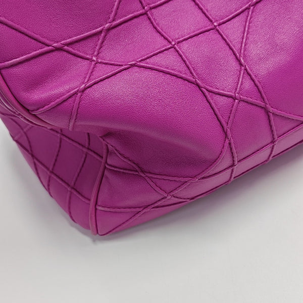 Cannage Calfskin Shoulder Bag Pink