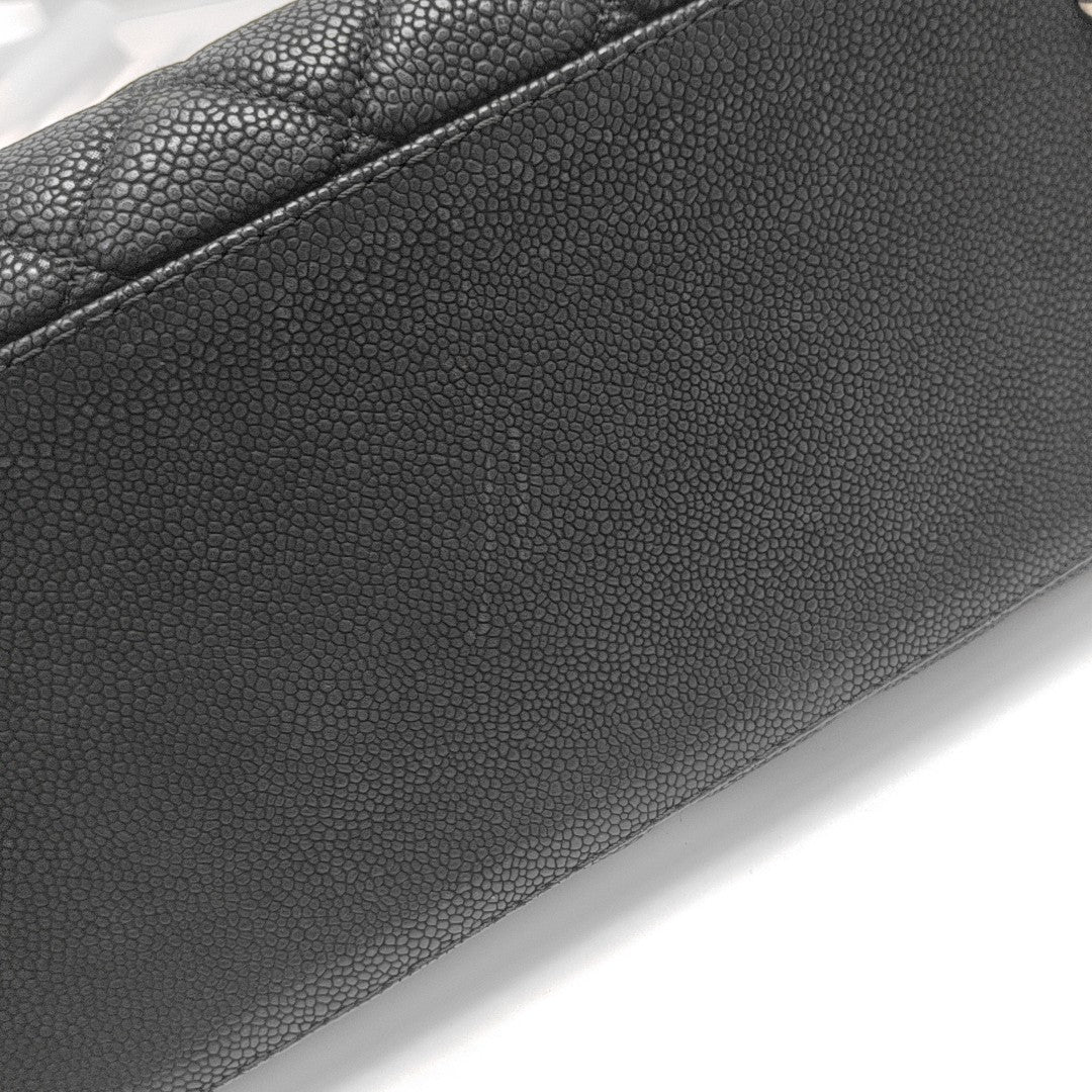 Quilted Grained Calfskin Black