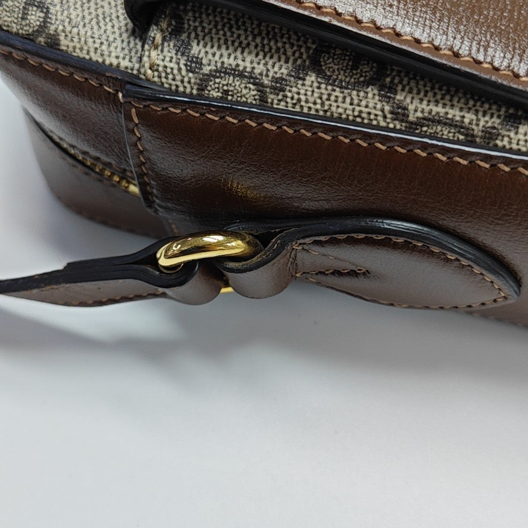 Horsebit 1955 Small Coated Canvas Beige