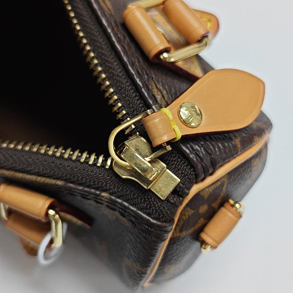 SPEEDY Nano Monogram Coated Canvas Brown