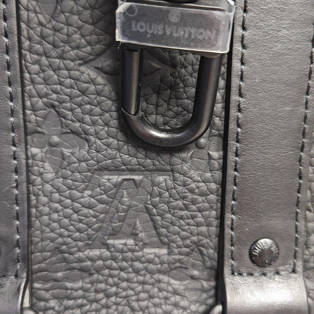 KEEPALL 25 Monogram Calfskin Black