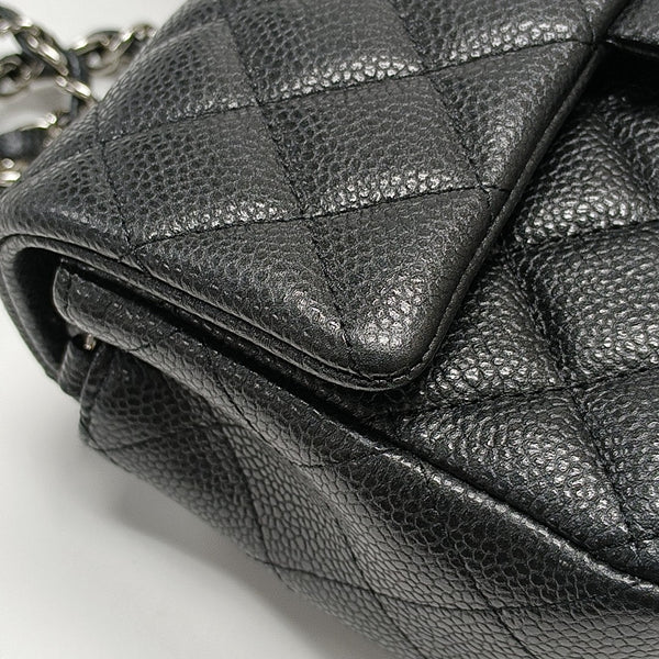 CLASSIC FLAP Mini Quilted Grained Calfskin Black