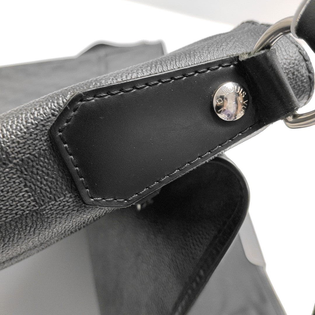 DISTRICT GM Damier Graphite Coated Canvas Black