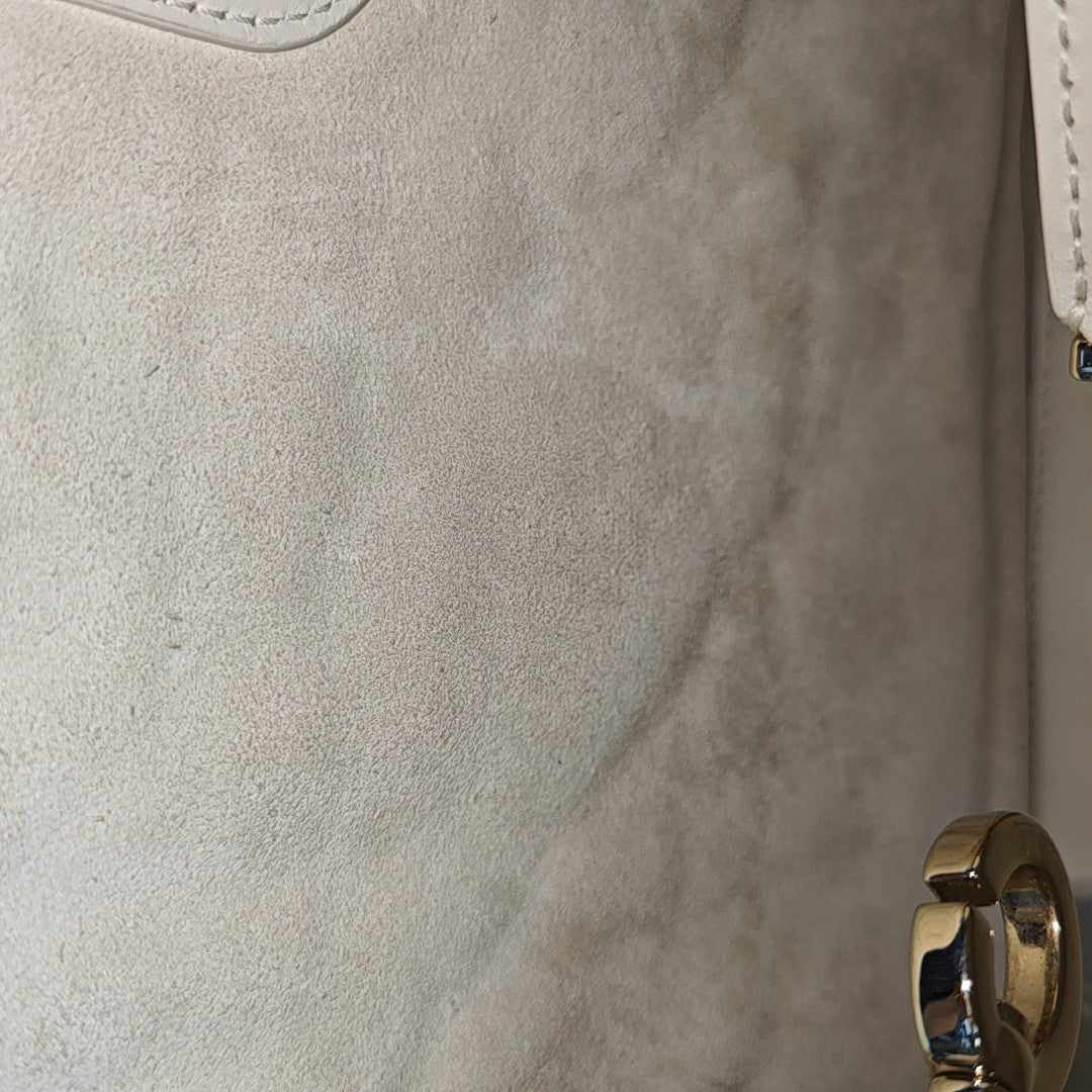 Toujours Medium Cannage Calfskin White