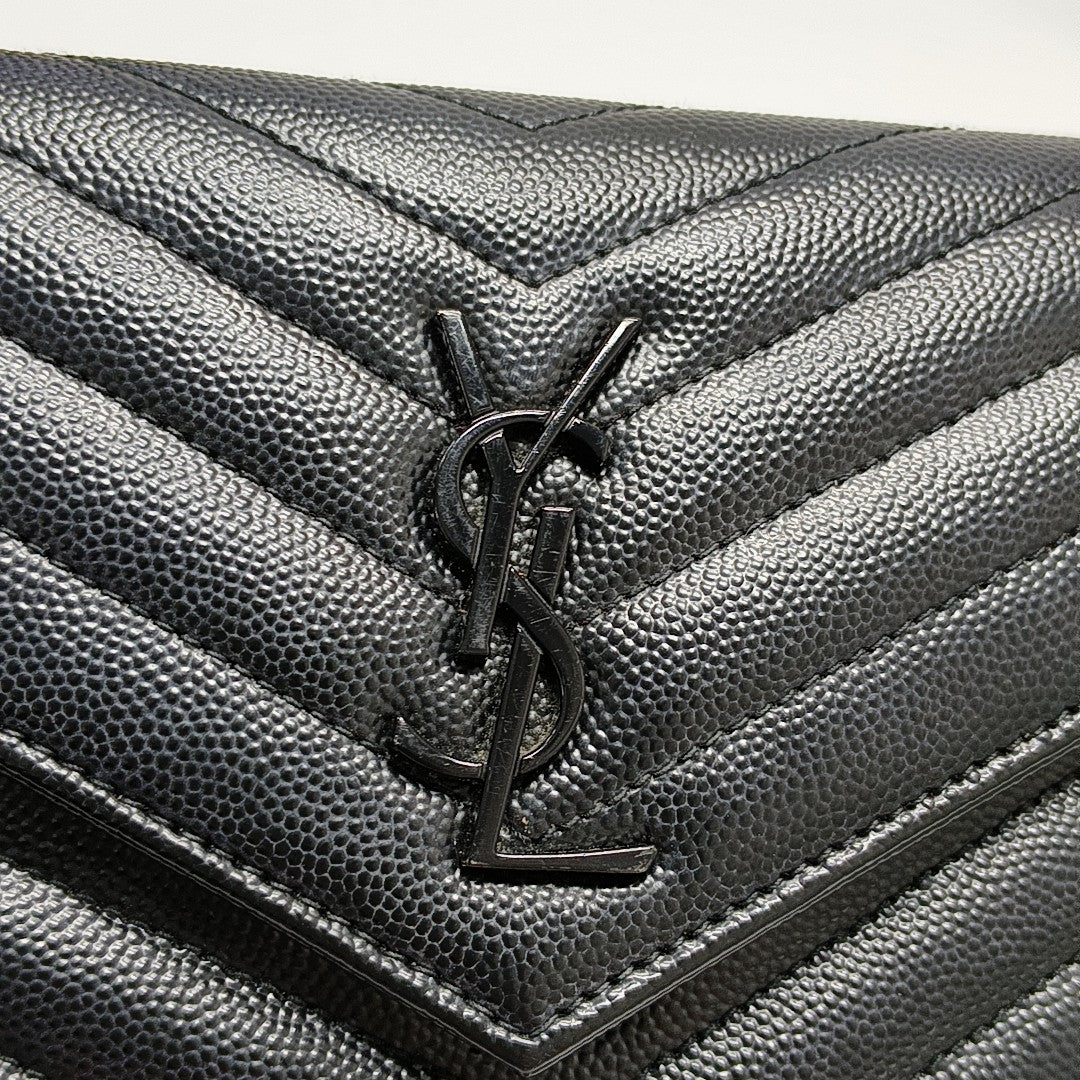MONOGRAM WOC Chevron Calfskin Black