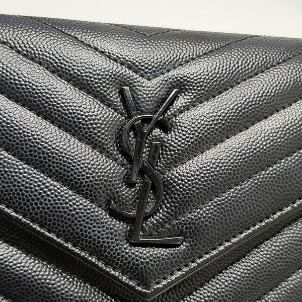 MONOGRAM WOC Chevron Calfskin Black