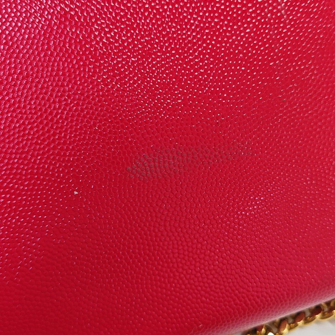 Calfskin Shoulder Bag Red