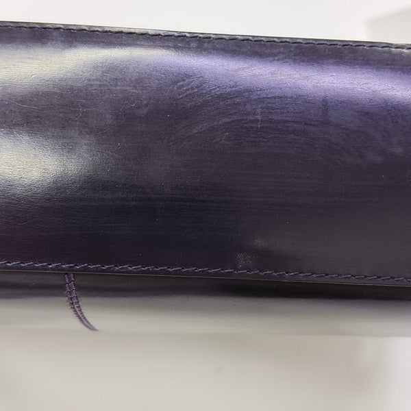 Calfskin Top Handle Bag Purple