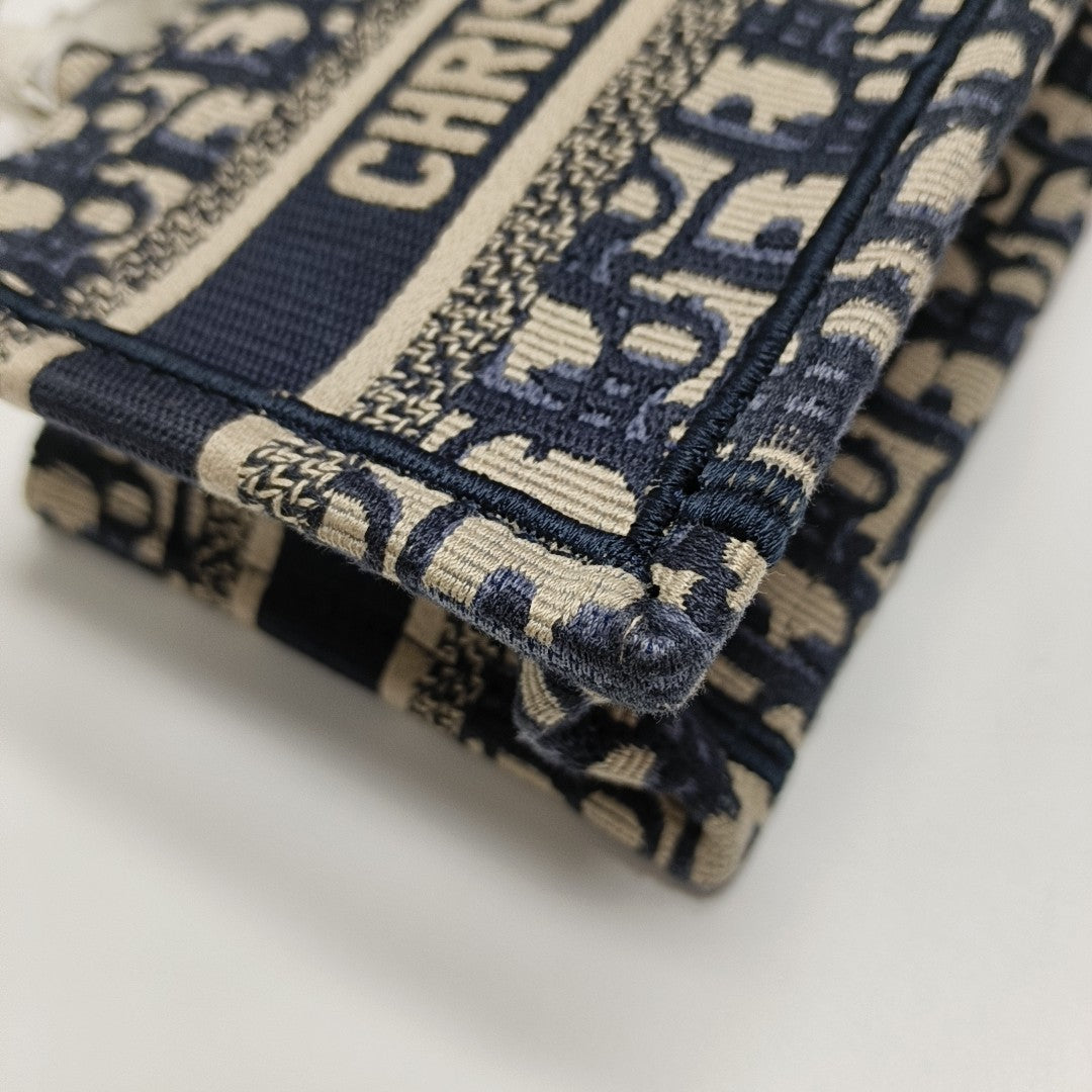 Book Tote Mini Oblique Canvas Blue