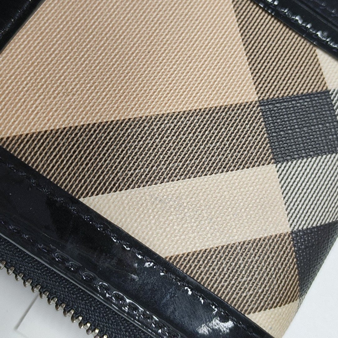 Coated Canvas Wallet Beige