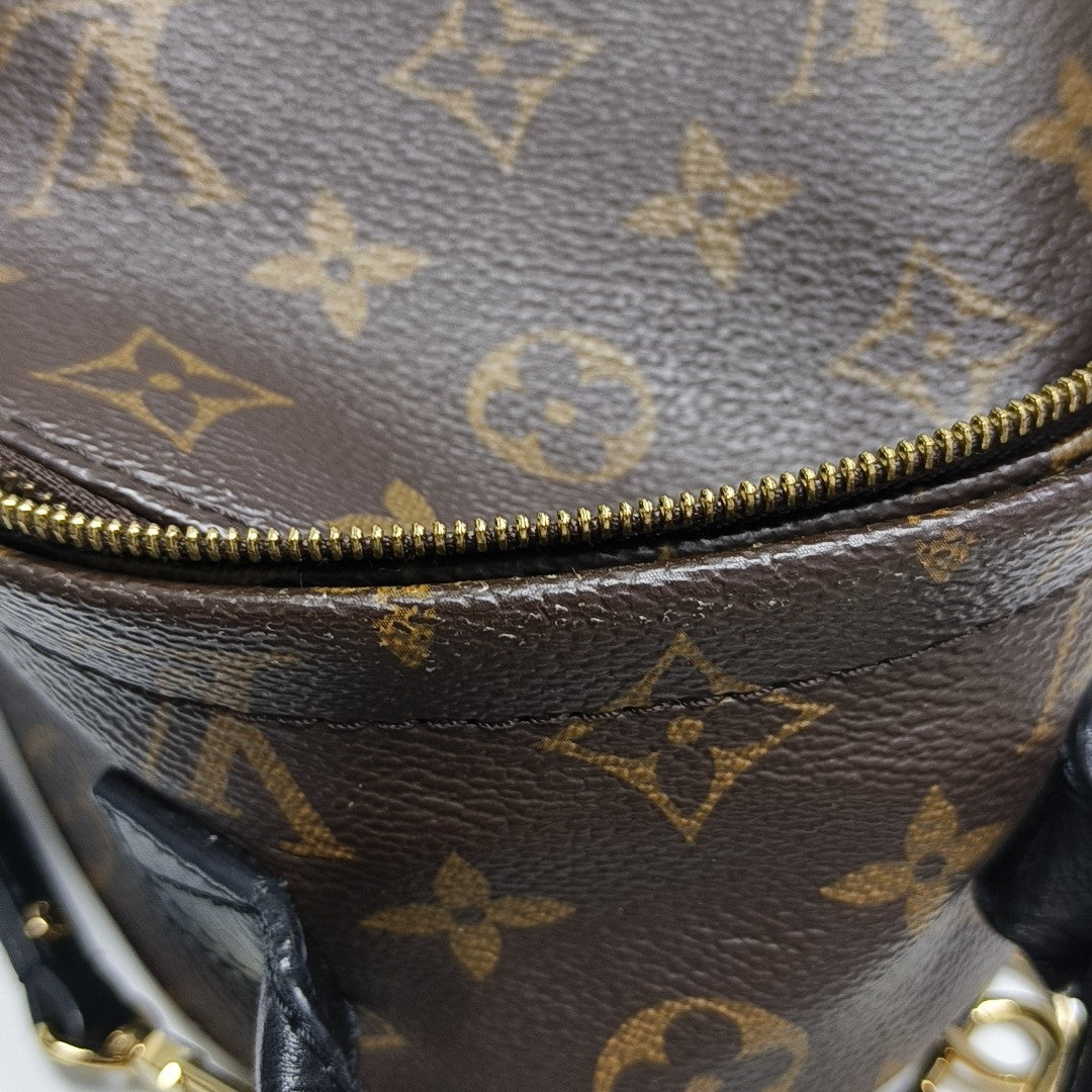 PALM SPRINGS Mini Monogram Coated Canvas Brown