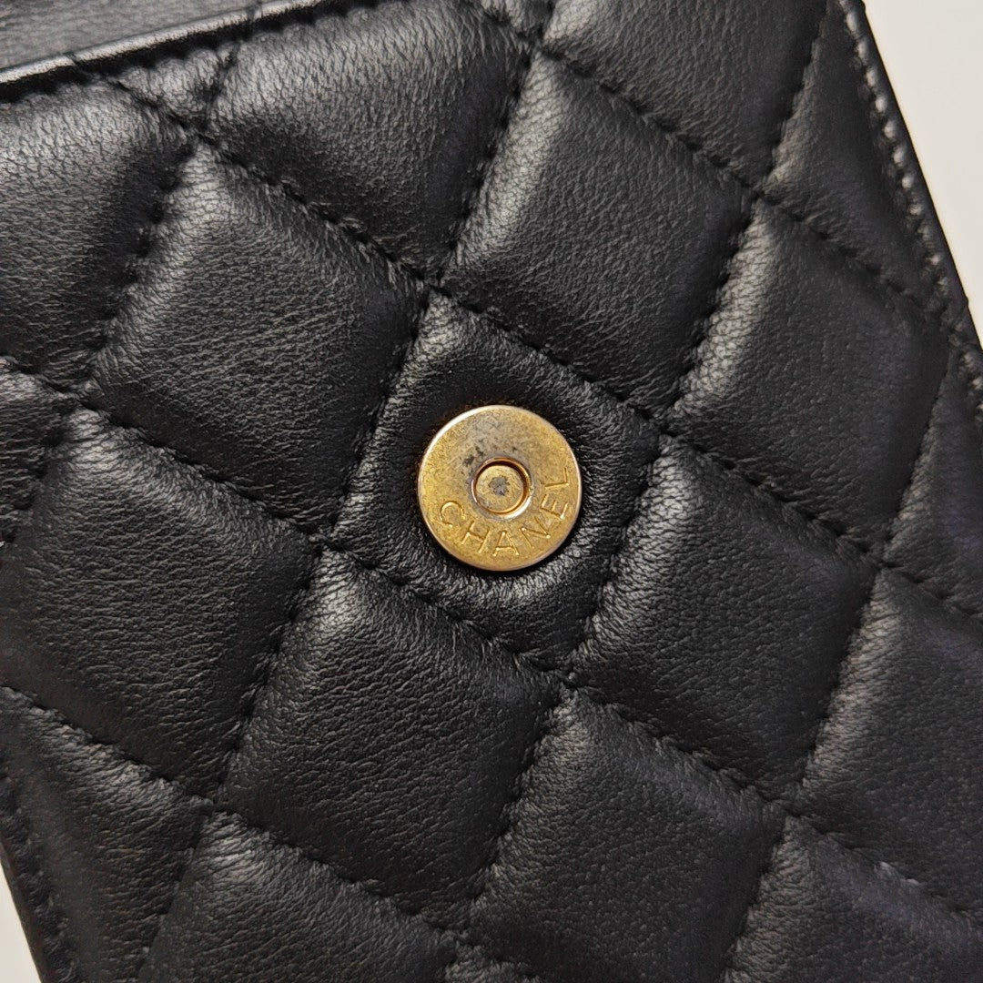 Quilted Lambskin Crossbody Bag Mini Black