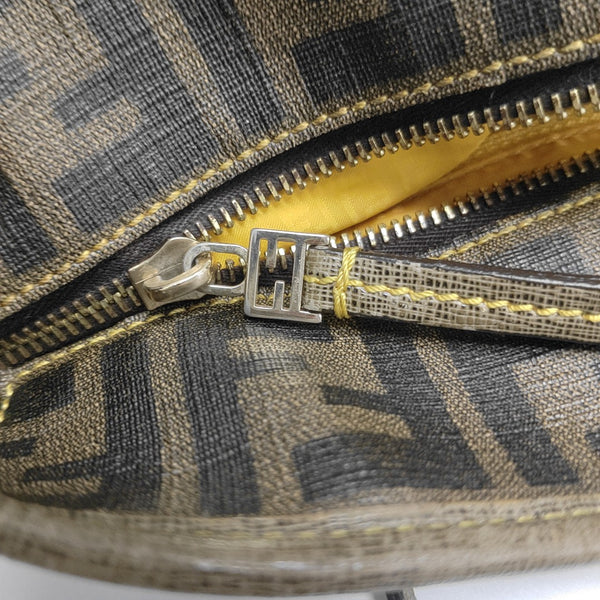 Coated Canvas Tote Bag Brown