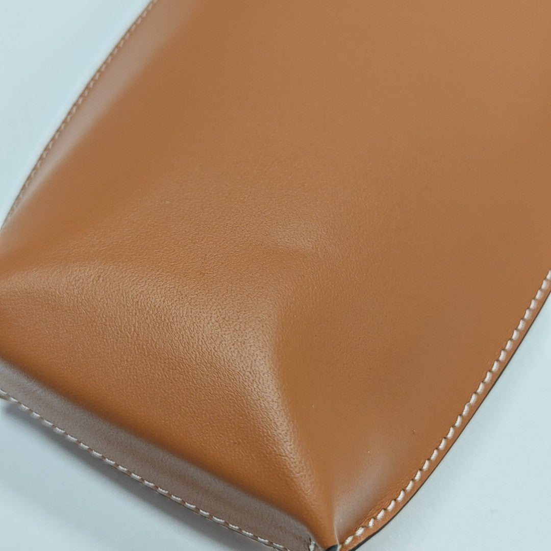 Calfskin Shoulder Bag Brown
