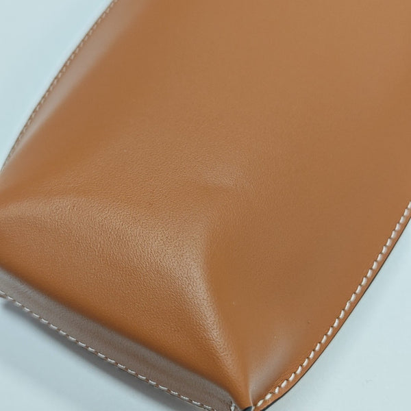 Calfskin Shoulder Bag Brown