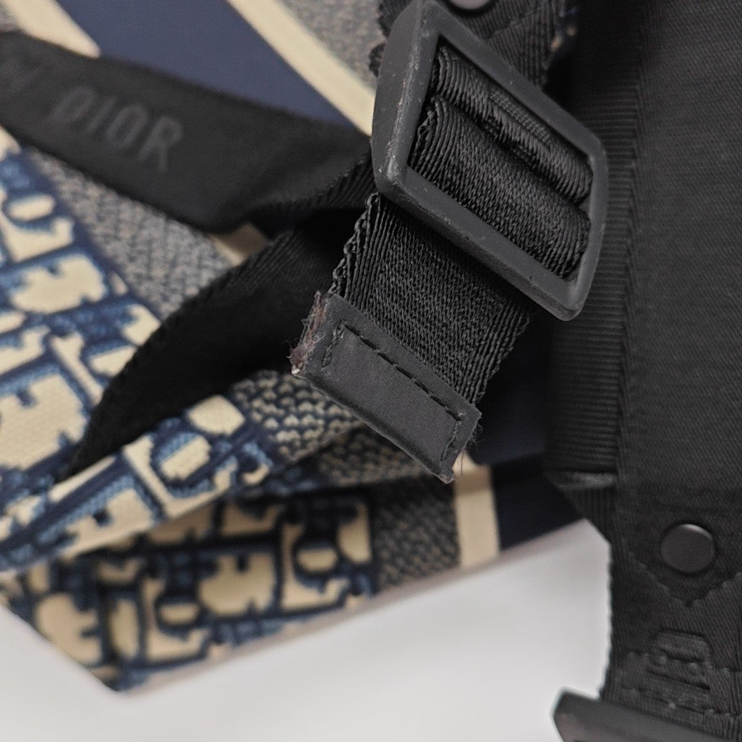 Diortravel Oblique Canvas Blue