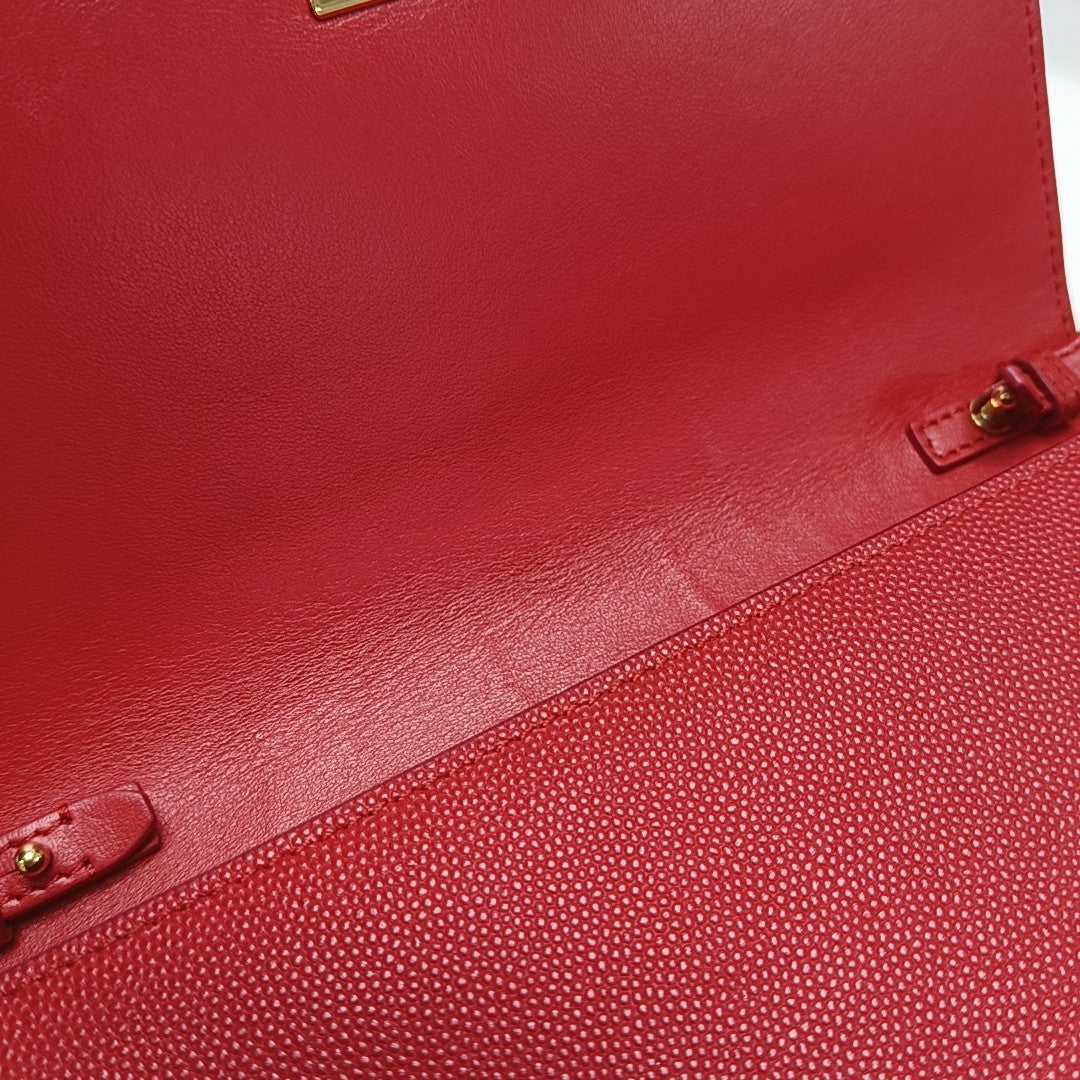 Calfskin Shoulder Bag Red