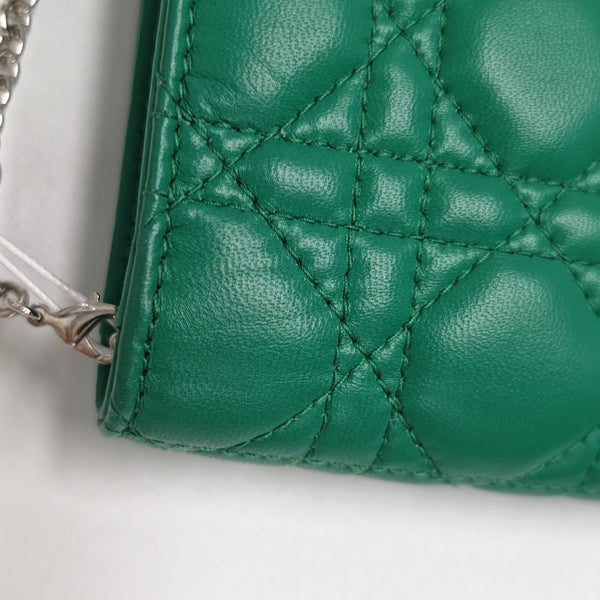 Lady Dior Medium Quilted Lambskin Green