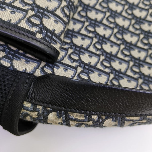 Oblique Canvas Backpack Blue