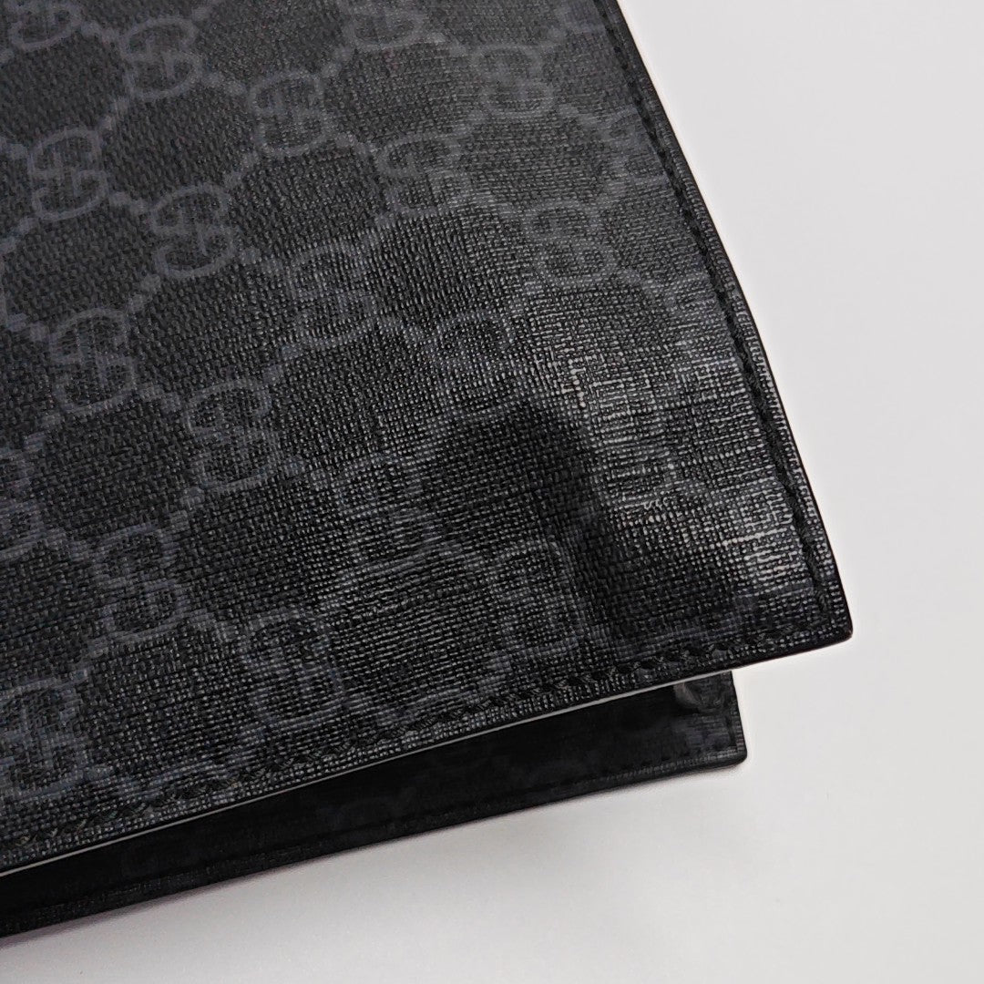 Monogram Coated Canvas Tote Bag Black