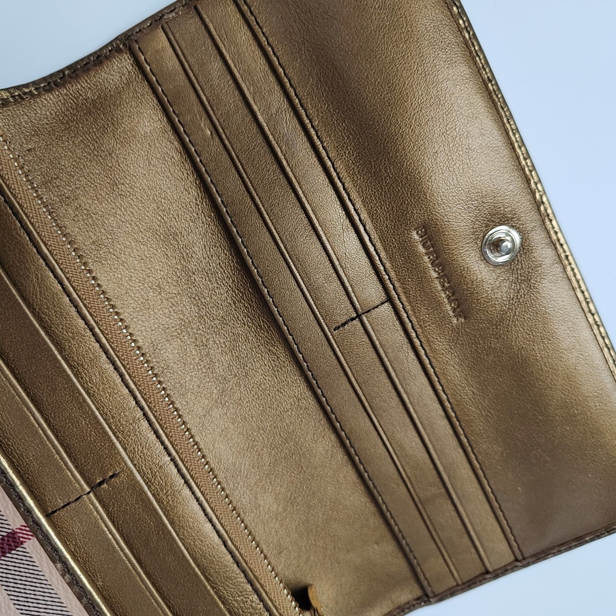 Coated Canvas Wallet Beige