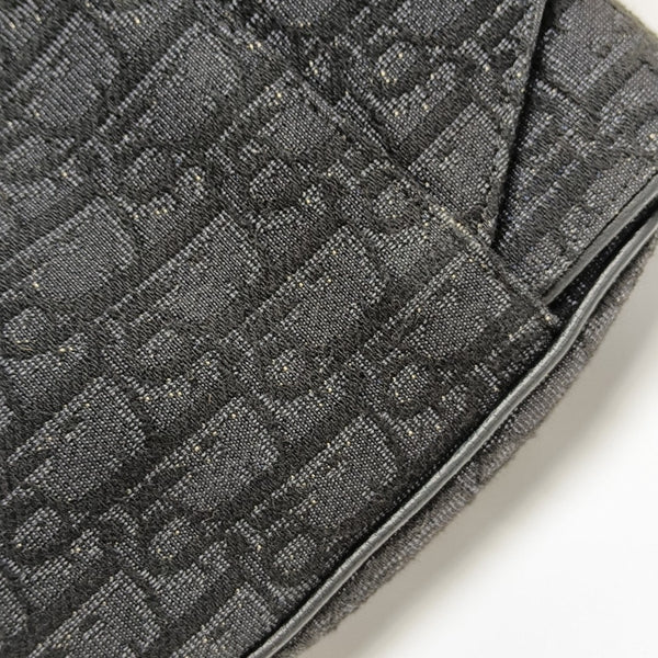 Saddle Medium Oblique Canvas Black