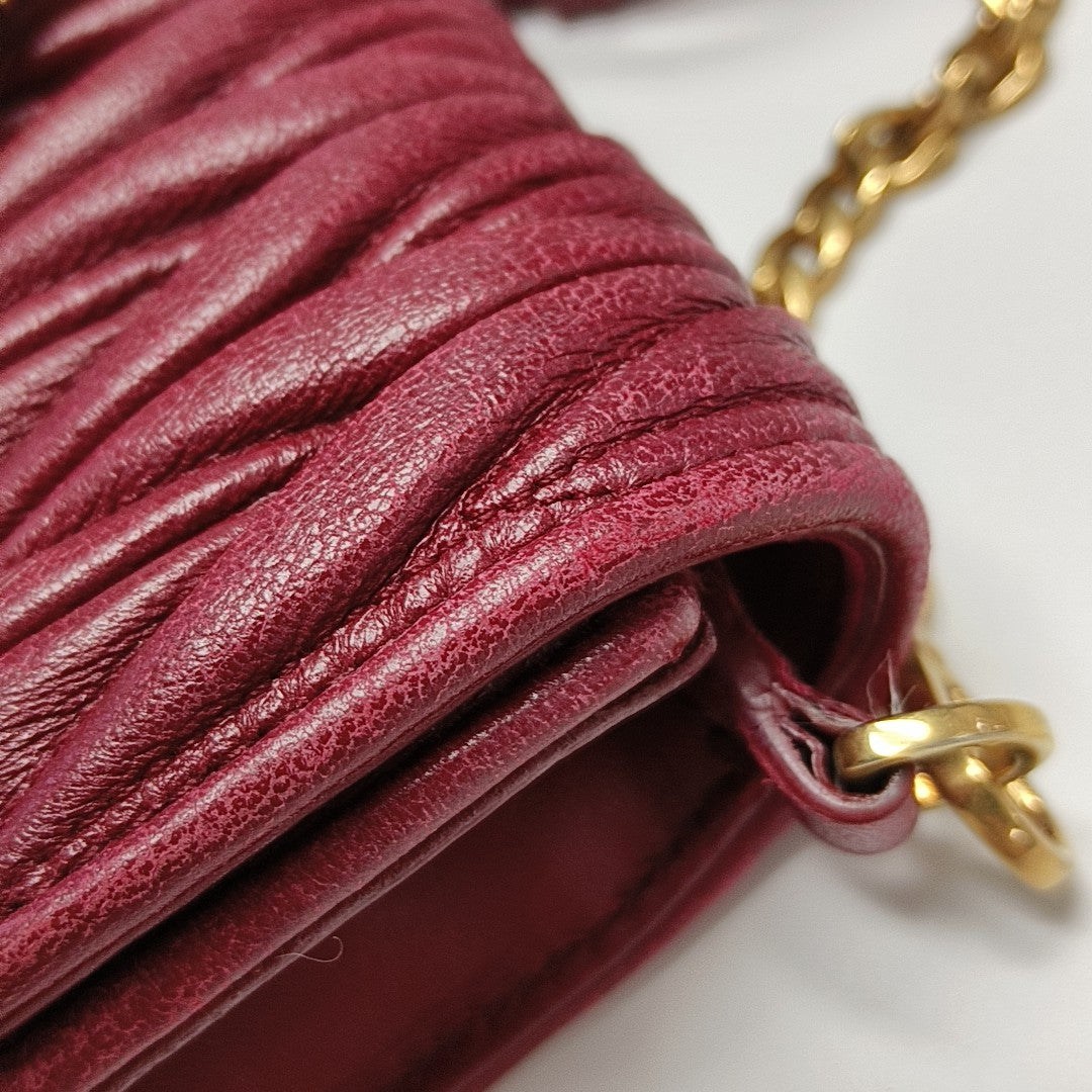 Quilted Lambskin Crossbody Bag Red