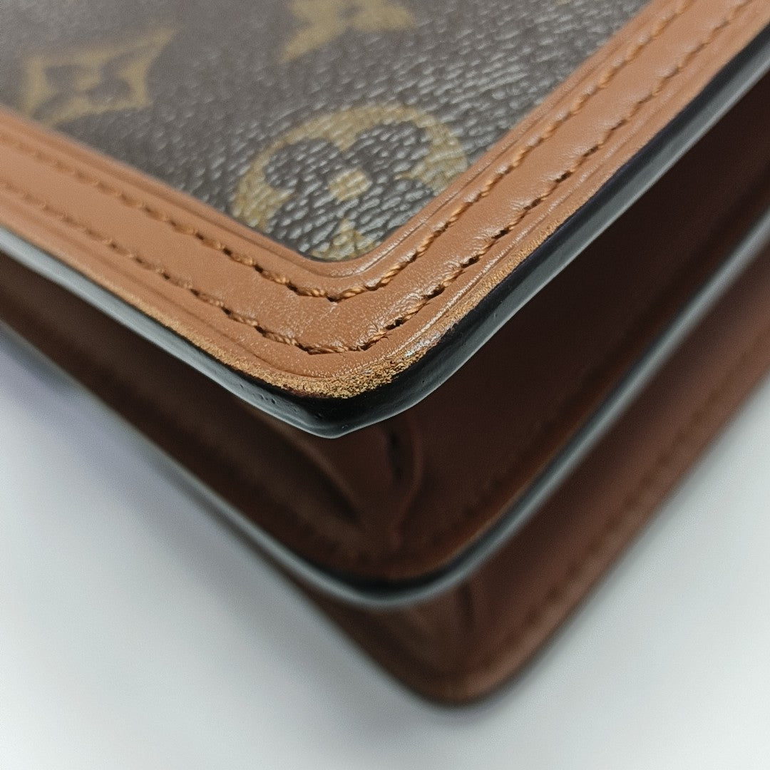 DAUPHINE Mini Monogram Coated Canvas Brown