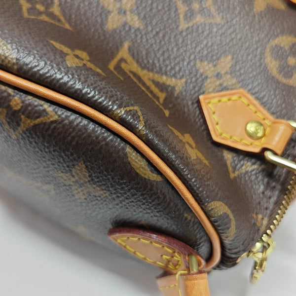 SPEEDY Nano Monogram Coated Canvas Brown