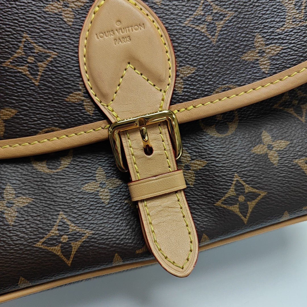 DIANE Monogram Coated Canvas Brown