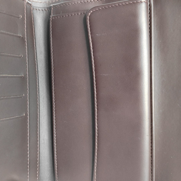 Quilted Grained Calfskin Wallet Black