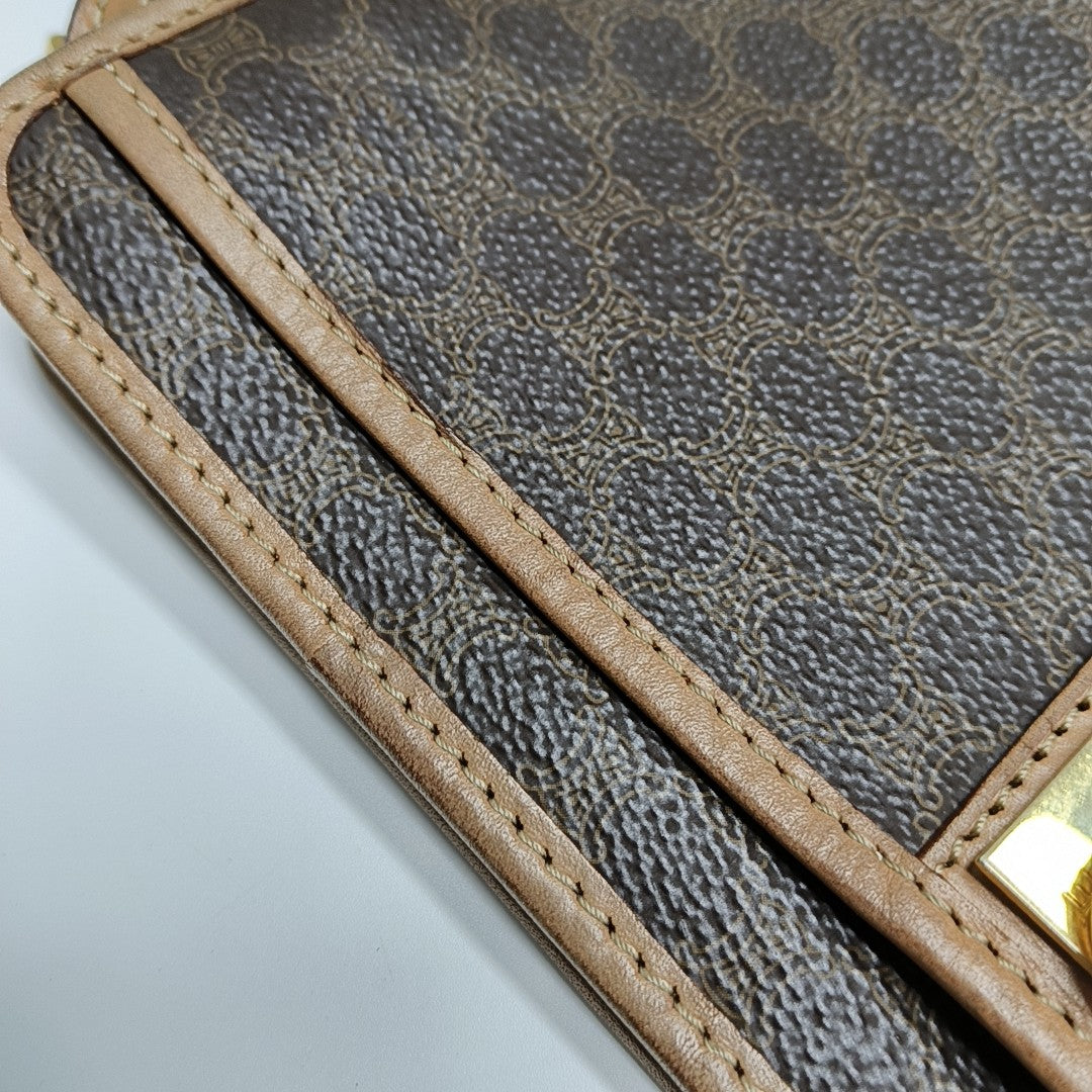 MACADAM CLUTCHES Coated Canvas Brown
