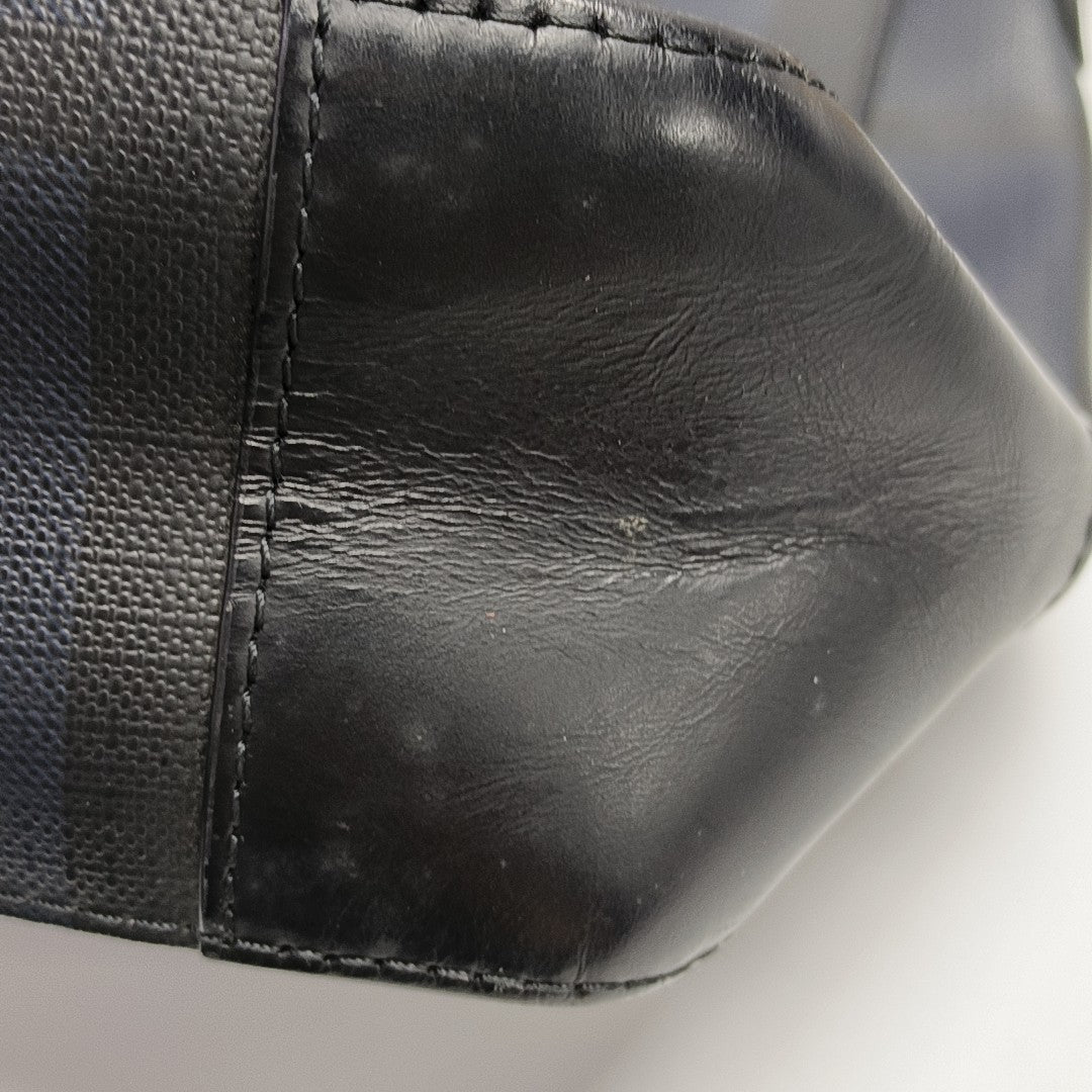 Coated Canvas Crossbody Bag Black