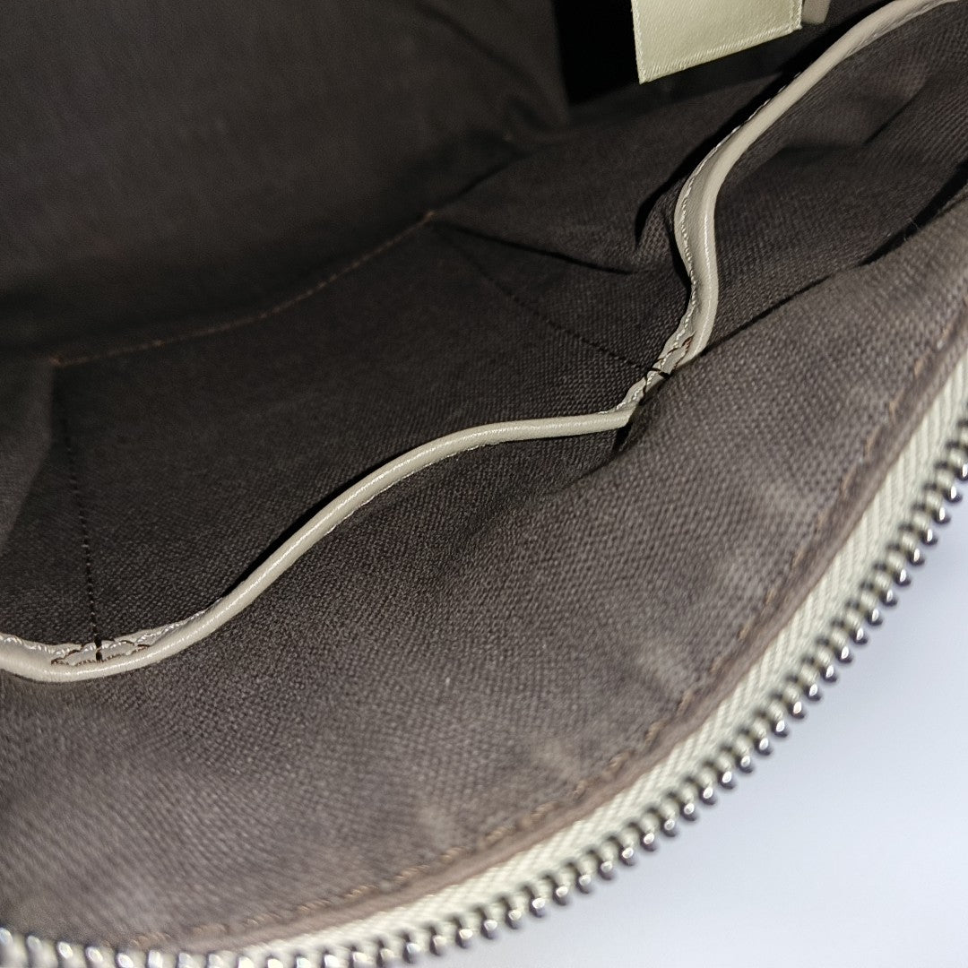 Coated Canvas Shoulder Bag Gray