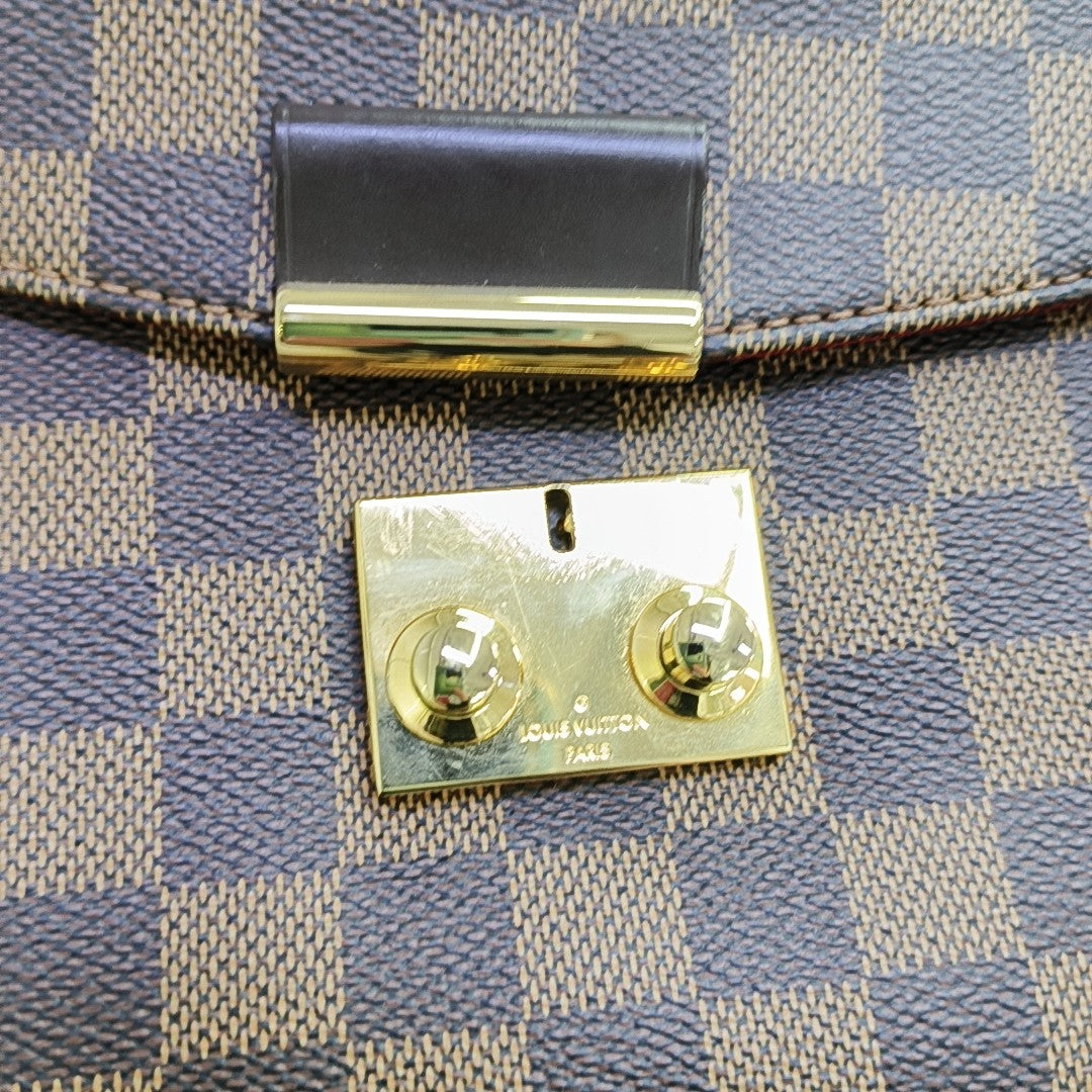 CROISETTE Damier Ebene Coated Canvas Brown