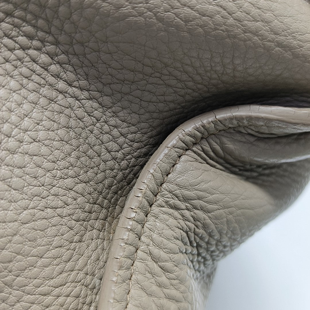 Galleria Zip Front Pocket Calfskin Gray