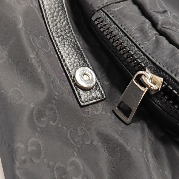 Monogram Nylon Backpack Medium Black